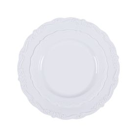 Plastic Disposable Plates, 100 Pcs White Plastic Plates
