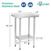 18" x 24" 18-Gauge Stainless Steel Commercial Work Table