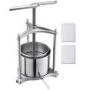 Fruit Wine Press, 1.6 Gallon/6L, Stainless Steel Manual Juice Maker with Powerful T-Shaped Handle, Juice Making for Apple/Grape/Orange/Berry