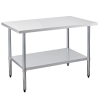 30" x 48" 18-Gauge Stainless Steel Commercial Work Table