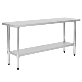 18" x 72" 18-Gauge Stainless Steel Commercial Work Table