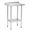 18" x 24" 18-Gauge Stainless Steel Commercial Work Table with 4" Backsplash and Undershelf