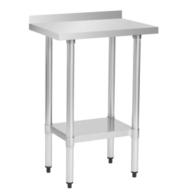 18" x 24" 18-Gauge Stainless Steel Commercial Work Table with 4" Backsplash and Undershelf