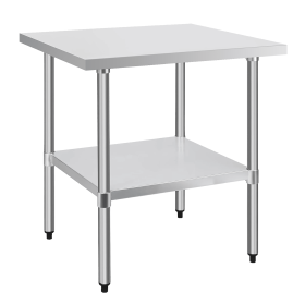30" x 30" 18-Gauge Stainless Steel Commercial Work Table