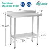 24" x 60" stainless steel work table