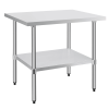 30" x 36" 18-Gauge Stainless Steel Commercial Work Table