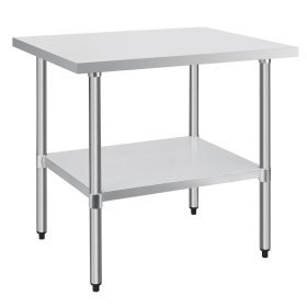 30" x 36" 18-Gauge Stainless Steel Commercial Work Table