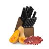 Kitchen Knife Set(15 Piece) with Knife Block for Home Cooking