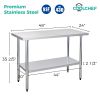 24" x 48" 18-Gauge Stainless Steel Commercial Work Table