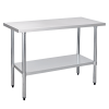 24" x 48" 18-Gauge Stainless Steel Commercial Work Table