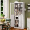 72" Metal Kitchen Pantry Cabinet with Doors & Shelves, Tall Heavy-Duty Adjustable Storage Organizer