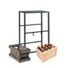 3-Tier Crate Rack with Shelf for Kitchen and Garage