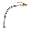 Water Heater Kit, Push-Fit Valve Flexible Water Heater Connector with 3/4" FIP x 1/2" PTC Ball Valve