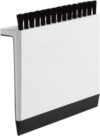 Kitchen Sink Squeegee and Countertop Brush, Multi-Purpose, Cleans Wet and Dry Spills, Dishwasher Safe, White