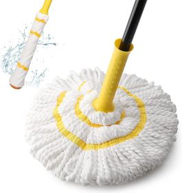 KeFanta Self-Wringing Twist Mop for Floor Cleaning, Long Handled Microfiber Floor Mop with Top Scouring Pad for Kitchen, Hardwood, Restaurant
