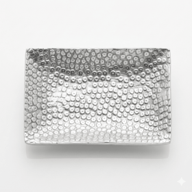 Choixe Elegant Multi-Purpose Soap Dish & Jewelry Bowl | Hand-Cast Recycled Aluminum Decorative Tray for Bathroom & Kitchen | Minimalist Sleek Metallic