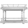 2 Tier 17"Wx21"Dx15"H Pull Out Cabinet Organizer, Heavy Duty Slide Out Pantry Shelves, Steel Roll Out Drawers, Sliding Drawer Storage for Home