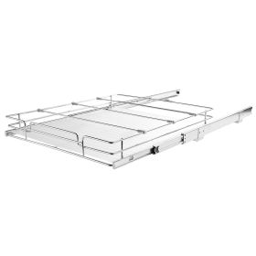 18.5"Wx21"Dx3.5"H Pull Out Cabinet Organizer, Heavy Duty Slide Out Pantry Shelves, Steel Roll Out Drawers, Sliding Drawer Storage for Home Under Sink