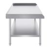 Stainless Steel Work Table, 30 x 60 x 26 Inch Commercial Food Prep Worktable, 3-Sided Backsplash Heavy Duty Prep Worktable