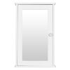 Wall Mounted Storage Cabinet with Magnetic Lock Space Saving Organizer Shelf Durable Bathroom Kitchen Cupboard