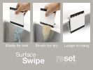 Kitchen Sink Squeegee and Countertop Brush, Multi-Purpose, Cleans Wet and Dry Spills, Dishwasher Safe, White