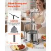 Fruit Wine Press, 1.6 Gallon/6L, Stainless Steel Manual Juice Maker with Powerful T-Shaped Handle, Juice Making for Apple/Grape/Orange/Berry