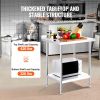 24 x 30 x 36 Inch Stainless Steel Work Table, Commercial Food Prep Worktable Heavy Duty Prep Worktable