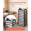 Plastic Storage Organizer, 10-Tier Large Capacity with Organizer Top, Black Frame Only, PP Material Multifunctional Scrapbook Storage