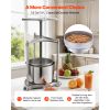 Fruit Wine Press, 1.6 Gallon/6L, Stainless Steel Manual Juice Maker with Powerful T-Shaped Handle, Juice Making for Apple/Grape/Orange/Berry