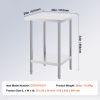 Stainless Steel Prep Table, 24 x 24 x 34 Inch, 700 lbs Load Capacity, Heavy Duty Metal Worktable with 3 Adjustable Height Levels