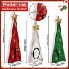 3 PCS Christmas Tree Wooden Decoration with Small Gold Stars Xmas Farmhouse Tiered Tray Standing Tree Accents Wood Tree JOY Signs for Christmas Winter