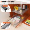 2 Tier 17"Wx21"Dx15"H Pull Out Cabinet Organizer, Heavy Duty Slide Out Pantry Shelves, Steel Roll Out Drawers, Sliding Drawer Storage for Home