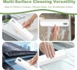Kitchen Sink Squeegee Small Silicone Scraper Brush Tool for Countertop Glass Shower Doors Mirrors Bathroom Walls Car Windshield Tiny Windows Compact S