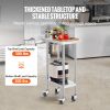 24 x 15 x 40 Inch Stainless Steel Work Table, Commercial Food Prep Worktable with Casters, Heavy Duty Prep Worktable