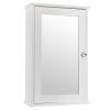 Wall Mounted Storage Cabinet with Magnetic Lock Space Saving Organizer Shelf Durable Bathroom Kitchen Cupboard