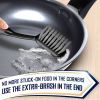 Dish Brush Set of 4 - Kitchen Scrub Brushes with Non-Slip Long Handle for Cleaning, Scrubber, Dishwashing, Dishes, Bottles, Straws, Cups, Pots & Sink