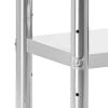 Stainless Steel Table, 24 x 18 Inches Food Prep Worktable with Wheels