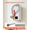 Water Heater Kit, Push-Fit Valve Flexible Water Heater Connector with 3/4" FIP x 1/2" PTC Ball Valve