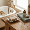 Choixe Elegant Multi-Purpose Soap Dish & Jewelry Bowl | Hand-Cast Recycled Aluminum Decorative Tray for Bathroom & Kitchen | Minimalist Sleek Metallic