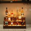 LED Lighted Liquor Bottle Display Shelf, 24 Inch Bar Display Shelf, DIY Illuminated Bottle Shelf with App & Remote Control
