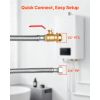 Water Heater Kit, Push-Fit Valve Flexible Water Heater Connector with 3/4" FIP x 1/2" PTC Ball Valve