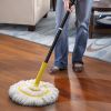 KeFanta Self-Wringing Twist Mop for Floor Cleaning, Long Handled Microfiber Floor Mop with Top Scouring Pad for Kitchen, Hardwood, Restaurant