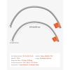 Faucet Hose Connector, 24-Inch Length, 3/8 Inch Comp x 1/2 Inch FIP 2-Pack Braided Stainless Steel Faucet Supply Line