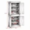 71" Freestanding Kitchen Pantry Cabinet with 4 Doors 2 Large Storage Cabinets And an Additional Drawer for Coffee & Kitchen Supplies