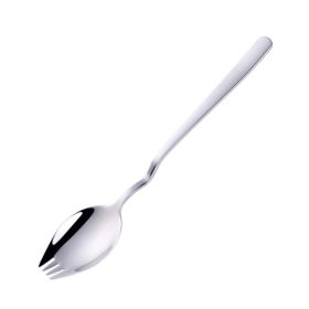 Instant Noodle Fork Multi-Purpose V-Shaped Knife Fork Spoon (type: Tableware, Color: Silver)