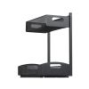 Under Sink Organizer, 2 Pack 2-Tier Pull Out Cabinet Organizer with 4-Level Height Adjustment, Metal Slide Out Shelf