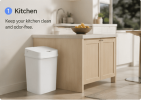 10L Automatic Motion Sensor Trash Can, Touchless Rectangular Garbage Bin with Odor-Sealing Ring