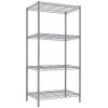 Basics 4-Shelf Narrow Adjustable, Heavy Duty Storage Shelving Unit (250 lbs loading capacity per shelf), Steel Organizer Wire Rack
