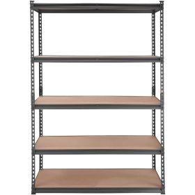 Storage Shelving Unit, 5-Tier Adjustable, 2000 lbs Capacity, Heavy Duty Garage Shelves Metal Organizer Utility Rack, Black (Default: Default)
