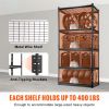 Storage Shelving Unit, 5-Tier Adjustable, 2000 lbs Capacity, Heavy Duty Garage Shelves Metal Organizer Wire Rack, Black